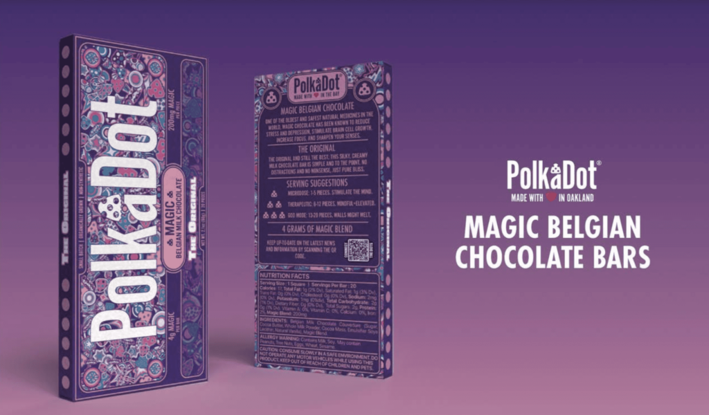 Polkadot Mushroom Belgian Chocolate Bars